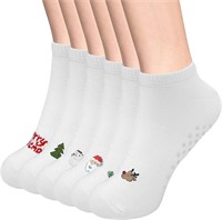 CHristmas Yoga Socks with Grips (9.5-13)