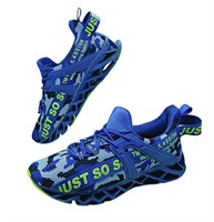 MEN RUNNING SHOES SNEAKERS CAMOUFLAGE BLUE SIZE 12