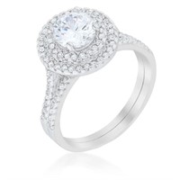 Timeless 2.00ct White Sapphire Double Halo Ring