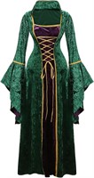 $50  3X-Large Green & Purple Witch Costume Dress