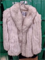 Vintage Blue Fox Ladies Coat Size Med