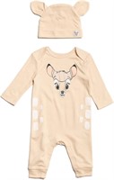$30  Disney Baby Coverall with Hat  12M  Brown