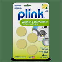 Plink Washer/Dishwasher Cleaner - 4 Lemon Tabs
