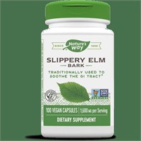 $16  Slippery Elm Bark  Vegan  100 Capsules
