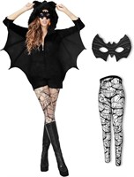 $26  Bat Costume Set with Mask  Stockings Size:XL
