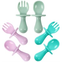PandaEar Baby Utensils Set (6 Pack)| Spoon & Fork