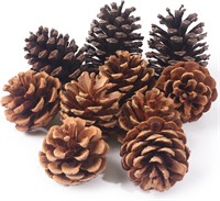 BigOtters 10PCS Large Pinecones  Xmas Ornaments