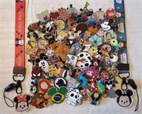 50 Disney Pins With Lanyard