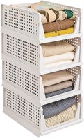 NEW $56 4 Pack Foldable Clothes Drawer Organizers