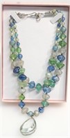 SEA COLOURS BEADED DOUBLE LAYER NECKLACE