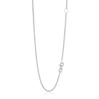 14K White Gold Adjustable Cable Chain 1.5mm