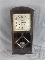 New Haven Wall Clock with Key & Pendulum