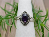 ABALONE STONE ADJUSTABLE RING ROCK STONE LAPIDARY