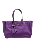Tory Burch Purple Leather Tote