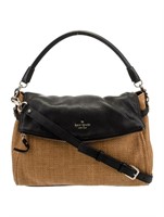 Kate Spade New York Brown Raffia Top Handle Bag