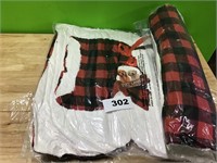 Large Red Plaid Dog Bed