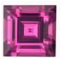 Genuine 5mm Square Pink Tourmaline