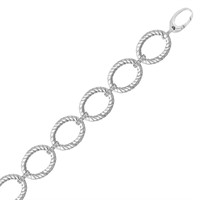 Sterling Silver .20ct Diamond Accented Bracelet