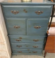 Blue Paitned Chest Of Drawers