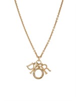 Gold-pl. Christian Dior Vintage Logo Necklace