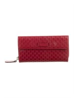 Gucci Burgundy Leather Continental Wallet