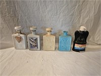 5 Vintage Federal Eagle Whiskey Decanters