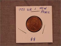 United Kingdom 1 New Pence Coin - rare