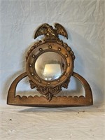 Antique Federal Eagle Porthole Mirror Cartouche