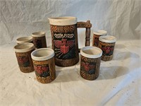 Vintage Napcoware Americana Pitcher & Cup Set