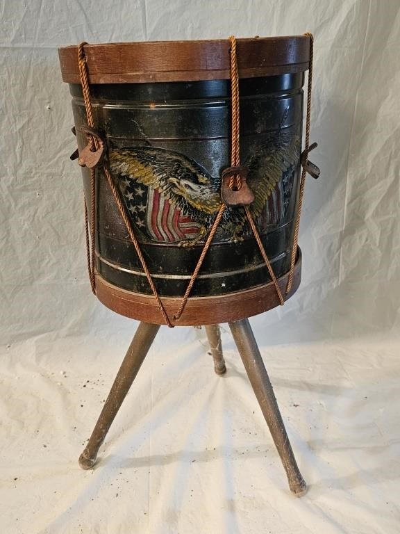Vintage Federal Eagle Drum Planter
