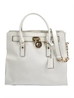 Michael Kors White Leather Handle Bag