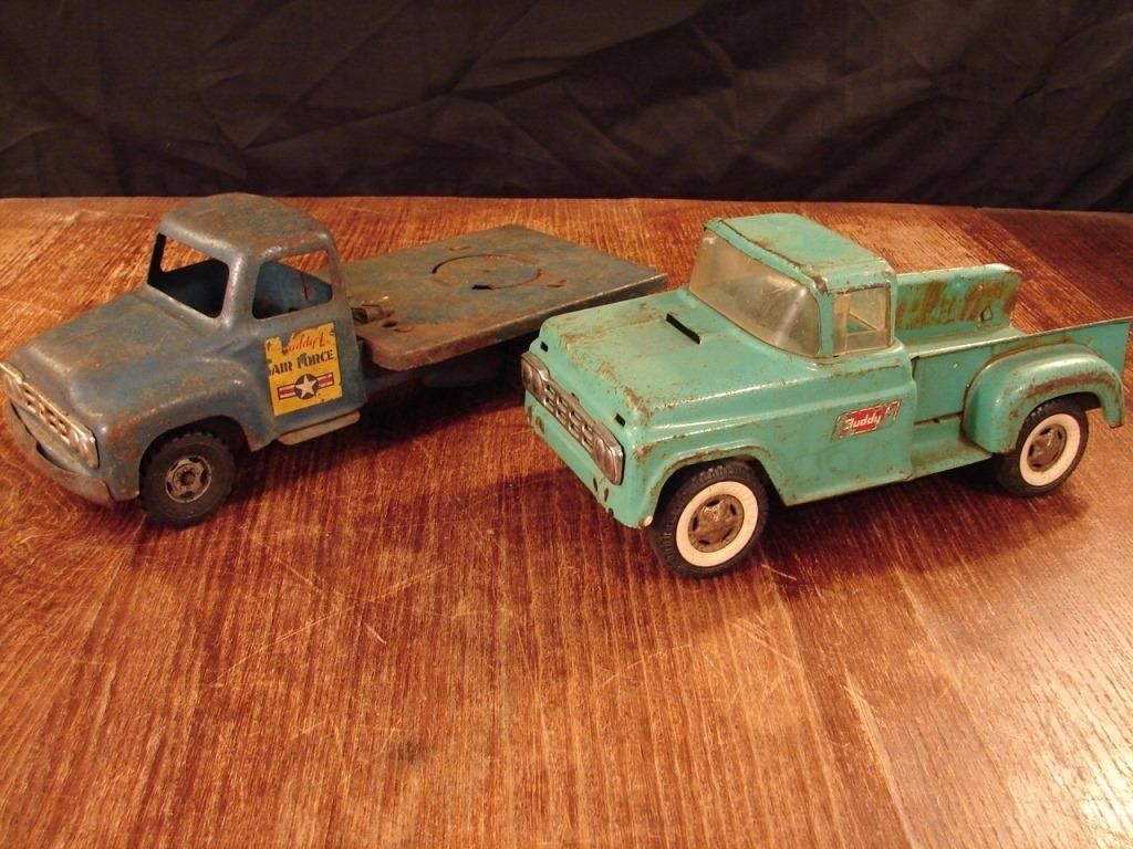 Lot of 2 vintage Buddy L Trucks