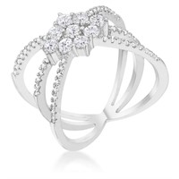 Elegant .80ct White Sapphire Triple Wrap Ring