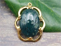 MOSS AGATE PENDANT ROCK STONE LAPIDARY SPECIMEN