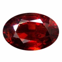 Genuine 9x7mm Oval Faceted Red Mozambique Garnet