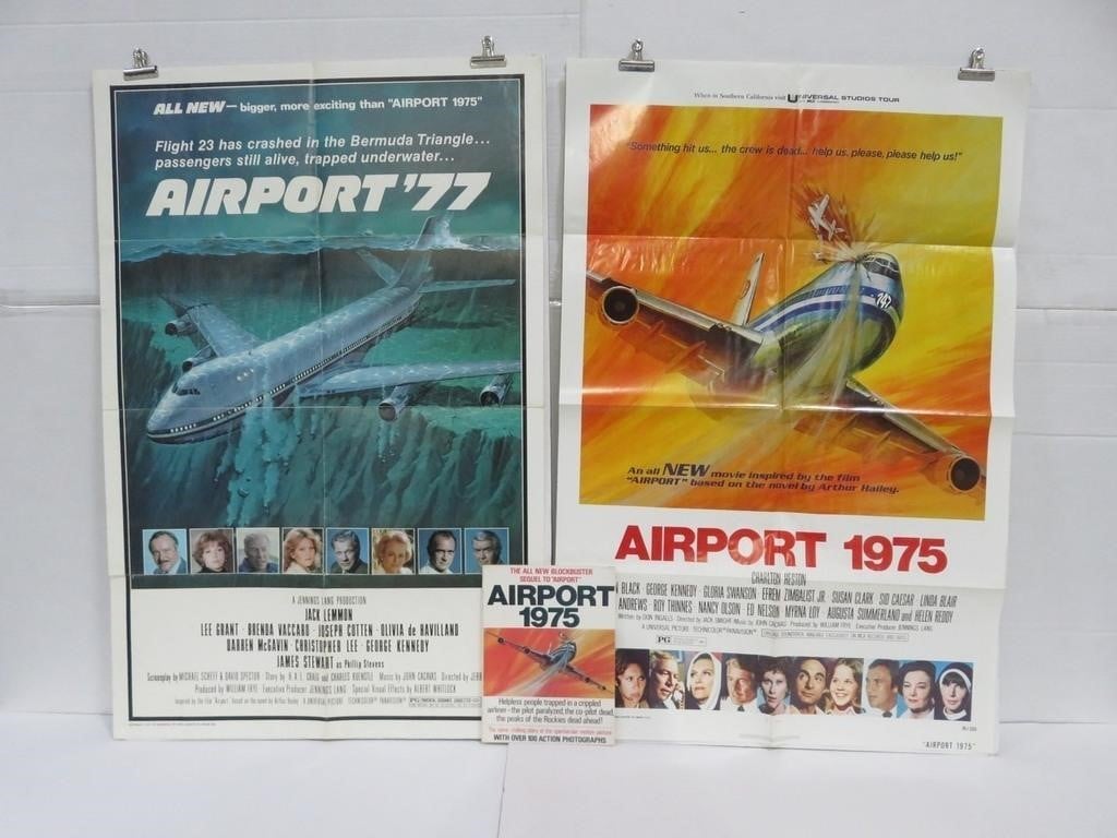 Airport 75 + 77 Movie Posters/Magazine Lot