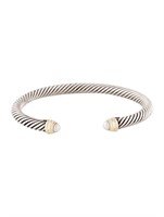 14k Gold David Yurman Pearl Cable Bracelet