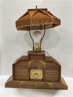 CUSTOM MADE POPSICLE STICK LAMP / CLOCK