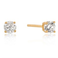 Classic Round 0.50ct White Topaz Stud Earrings