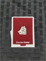 Genuine Pewter Boat Tie Tack