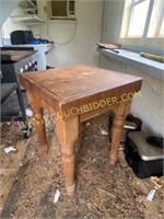 18x18 solid butcher block table