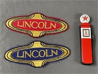 Texaco Jack Knife & 2 Lincoln Emblems