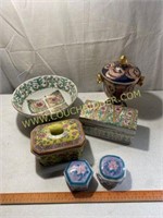 Floral China Trinket Boxes and More