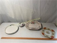 Various Floral Dishes and Trinket Box