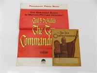 The Ten Commandments Pressbook + Program 1956