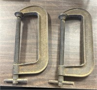 Two vintage metal clamps Cincinnati Tool Co.