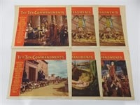 The Ten Commandments Lobby Card Lot of (6) 1956