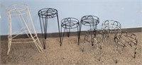 6 METAL PLANT STANDS