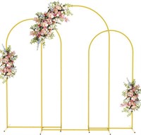 3-Pk Fomcet Metal Arch Backdrop Stand, Gold