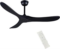 $390 - FOBLKS 52" Indoor/Outdoor Black Ceiling Fan